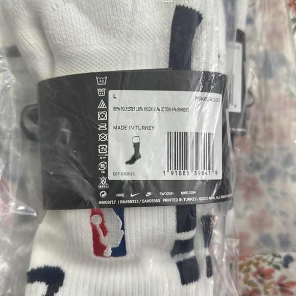 NWT Nike Men`s Elite NBA Grip Power Basketball Mid-Calf socks PSK654-100 - Picture 4 of 4